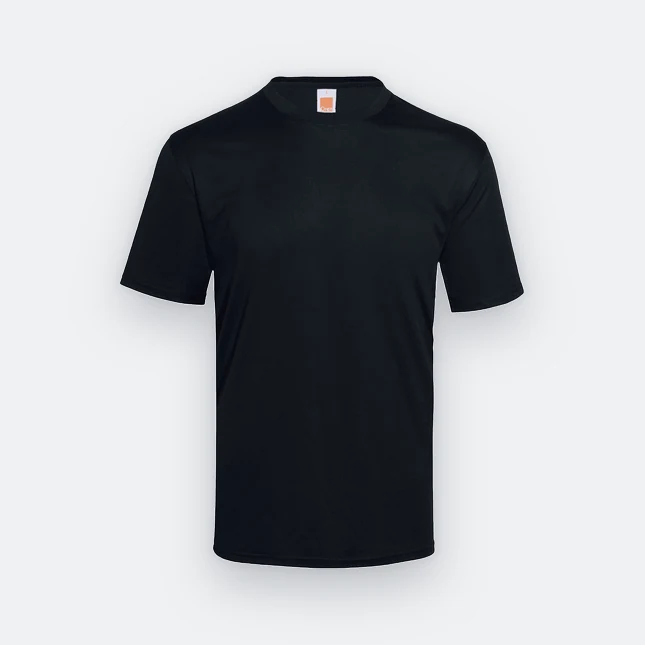 Qd66 quick dry antibac short sleeve basic t-shirt black colour view