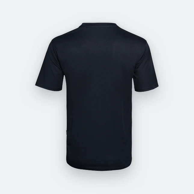 Qd66 quick dry antibac short sleeve basic t-shirt black back view
