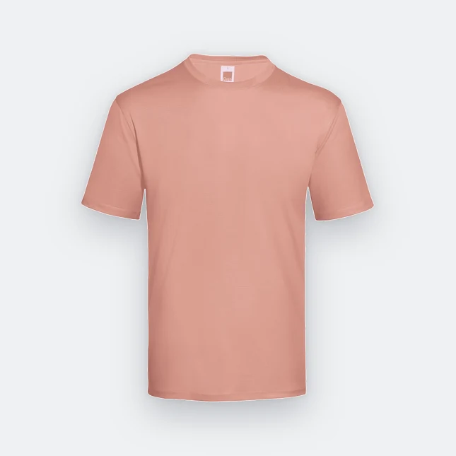 Qd66 quick dry antibac short sleeve basic t-shirt coral pink colour view