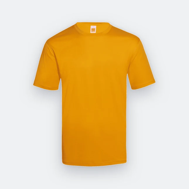 Qd66 quick dry antibac short sleeve basic t-shirt gold colour view
