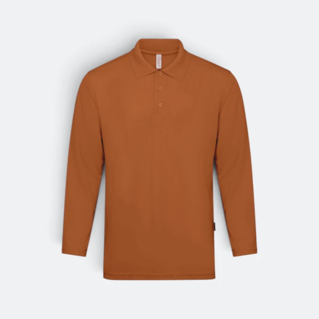 Qd67 quick dry long sleeve basic polo autumn colour view