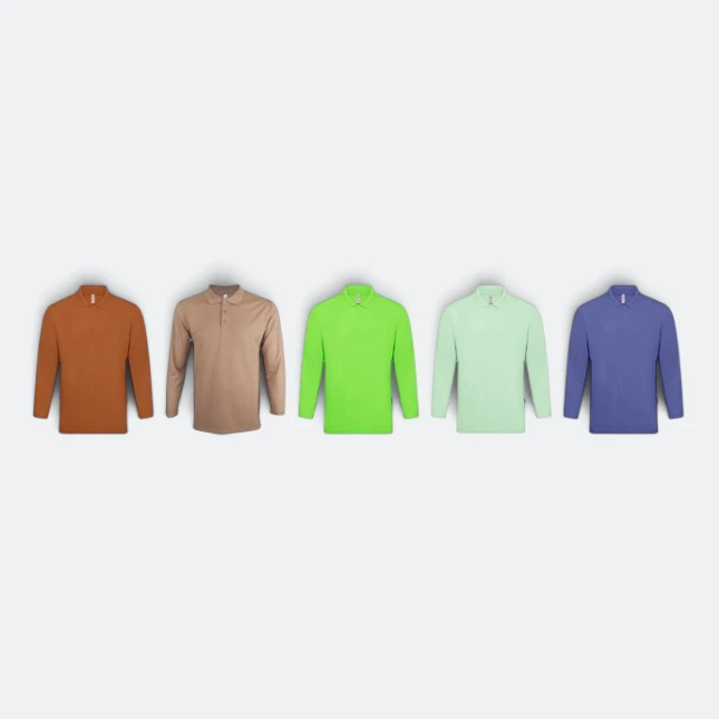 Qd67 quick dry long sleeve basic polo all colours