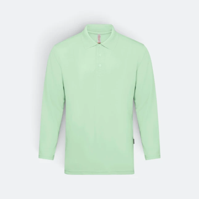 Qd67 quick dry long sleeve basic polo mint colour view