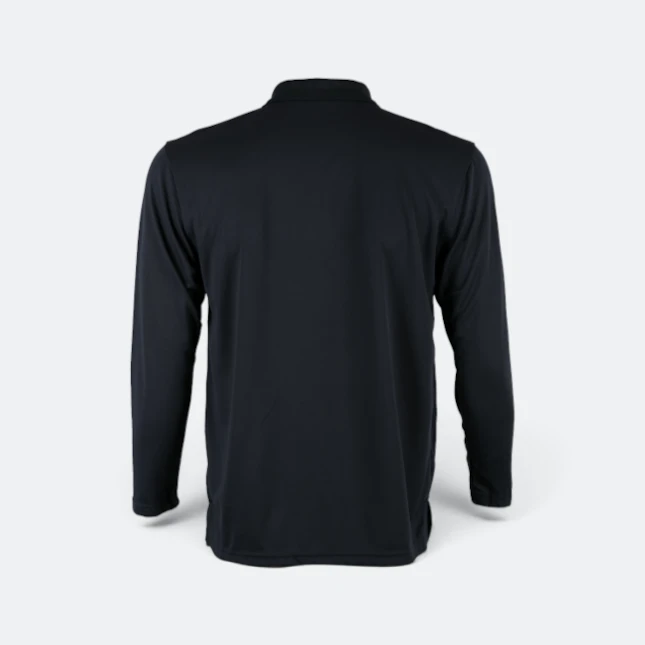 Qd67 quick dry long sleeve basic polo navy back view