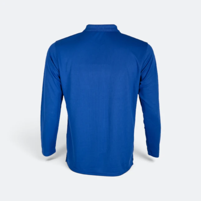 Qd67 quick dry long sleeve basic polo royal back view