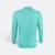 Qd67 quick dry long sleeve basic polo tiffany blue back view