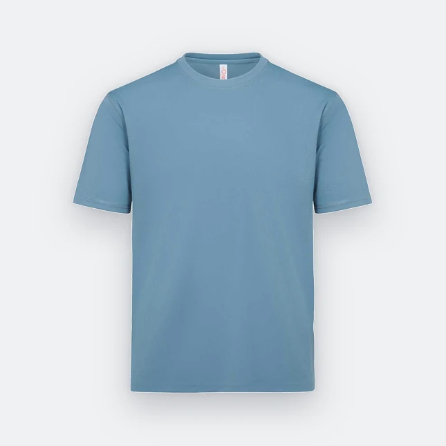 Qd72 quick dry mini eyelet short sleeve t-shirt air force blue colour view