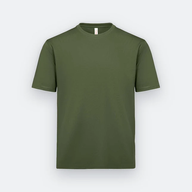 Qd72 quick dry mini eyelet short sleeve t-shirt army green colour view
