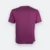 Qd72 quick dry mini eyelet short sleeve t-shirt dark purple back view