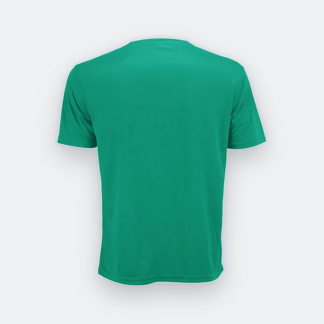 Qd72 quick dry mini eyelet short sleeve t-shirt emerald back view