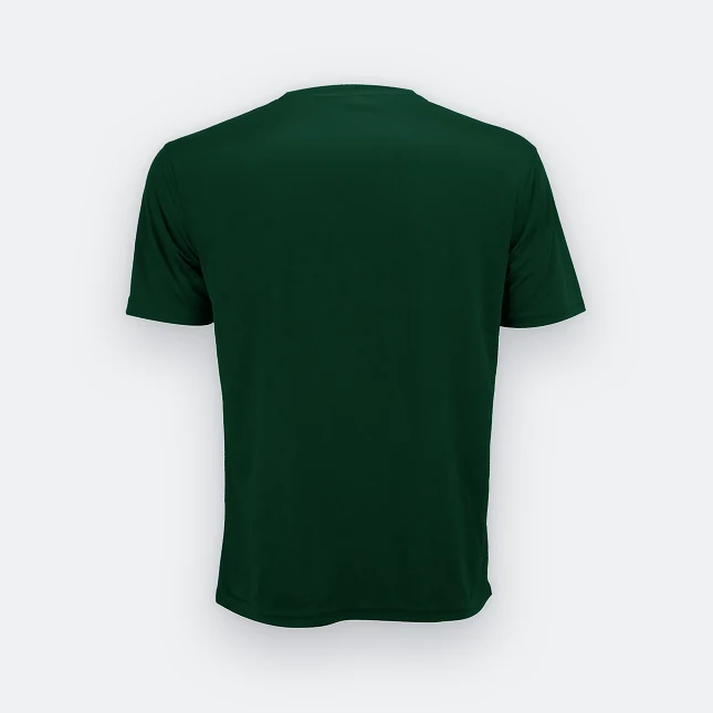 Qd72 quick dry mini eyelet short sleeve t-shirt forest green back view