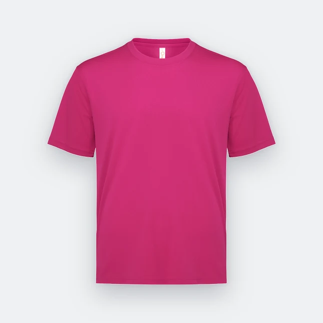 Qd72 quick dry mini eyelet short sleeve t-shirt magenta colour view