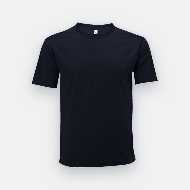Qd72 quick dry mini eyelet short sleeve t-shirt navy colour view
