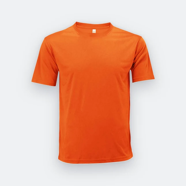 Qd72 quick dry mini eyelet short sleeve t-shirt orange colour view