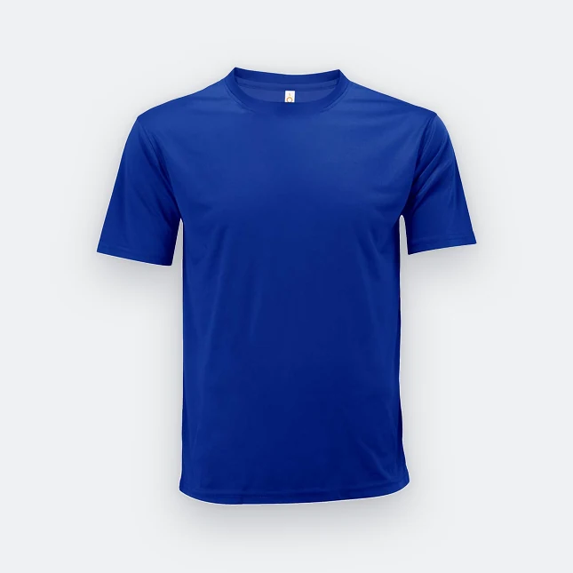 Qd72 quick dry mini eyelet short sleeve t-shirt royal colour view