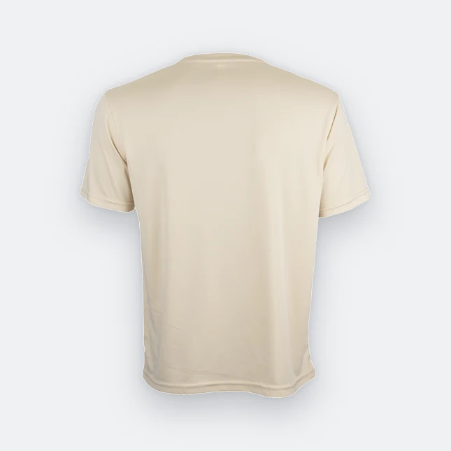 Qd72 quick dry mini eyelet short sleeve t-shirt sand back view