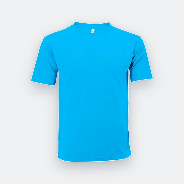 Qd72 quick dry mini eyelet short sleeve t-shirt sea blue colour view