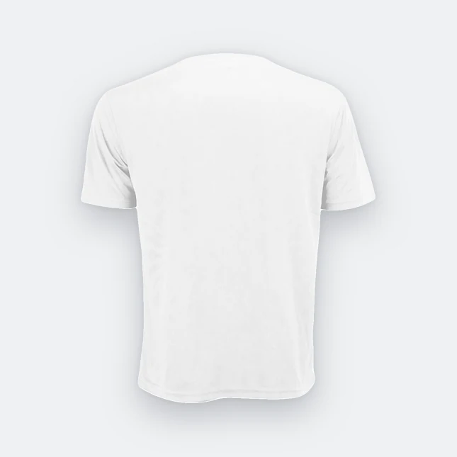 Qd72 quick dry mini eyelet short sleeve t-shirt white back view