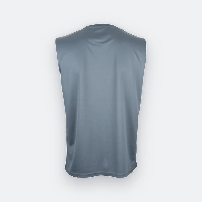 QD73 Quick Dry Tank Top Basic T-Shirt Dark Grey Qd73 quick dry tank top basic t-shirt dark grey back view
