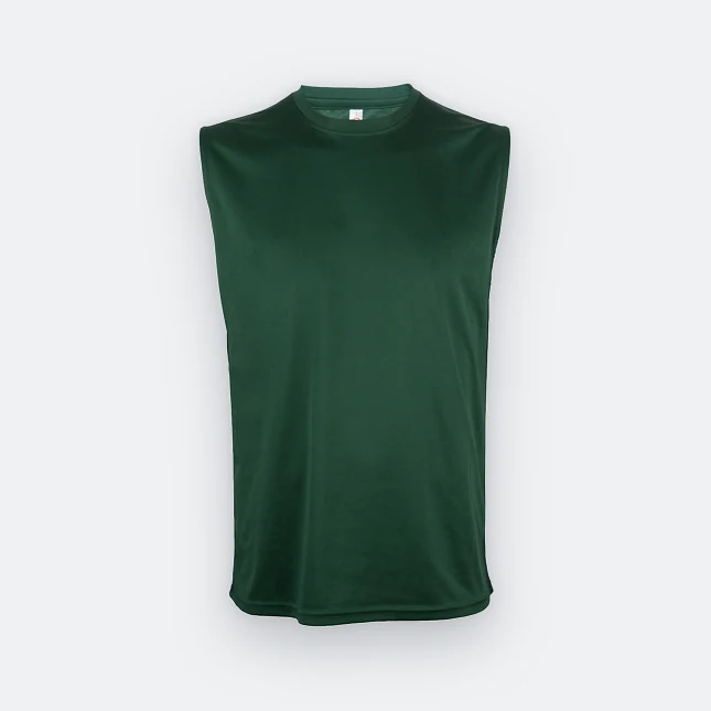 QD73 Quick Dry Tank Top Basic T-Shirt Forest Green Qd73 quick dry tank top basic t-shirt forest green colour view