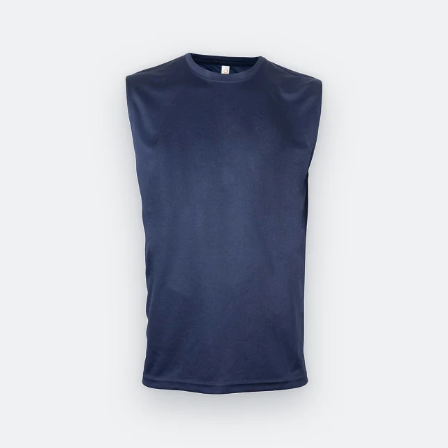 QD73 Quick Dry Tank Top Basic T-Shirt Navy Qd73 quick dry tank top basic t-shirt navy colour view