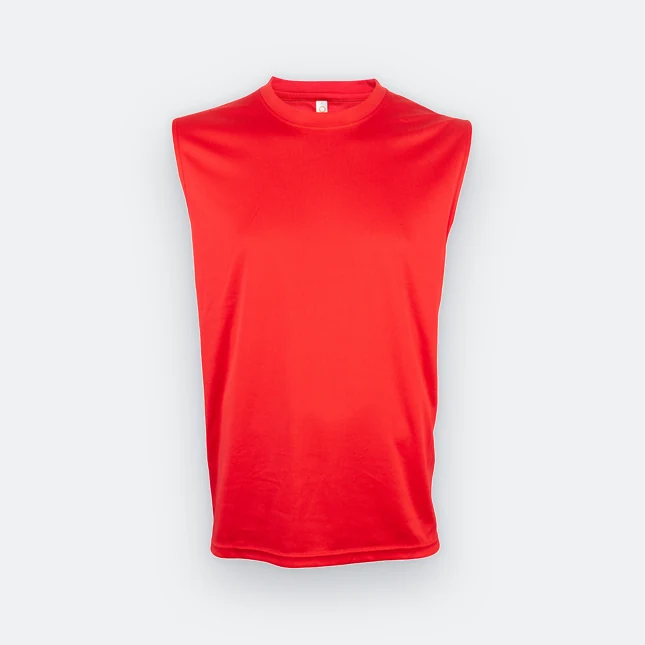 QD73 Quick Dry Tank Top Basic T-Shirt Red Qd73 quick dry tank top basic t-shirt red colour view