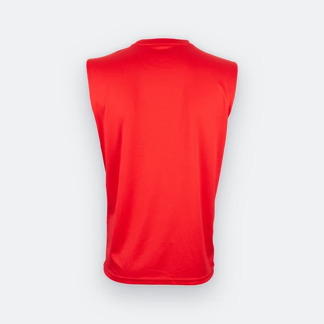 QD73 Quick Dry Tank Top Basic T-Shirt Red Qd73 quick dry tank top basic t-shirt red back view