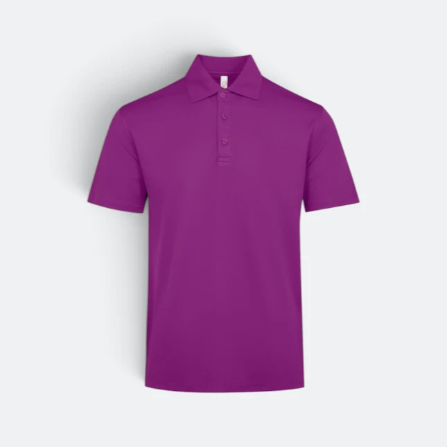 QD74 Quick Dry Short Sleeve CVC Basic Polo Dark Purple Qd74 quick dry short sleeve cvc basic polo dark purple colour view