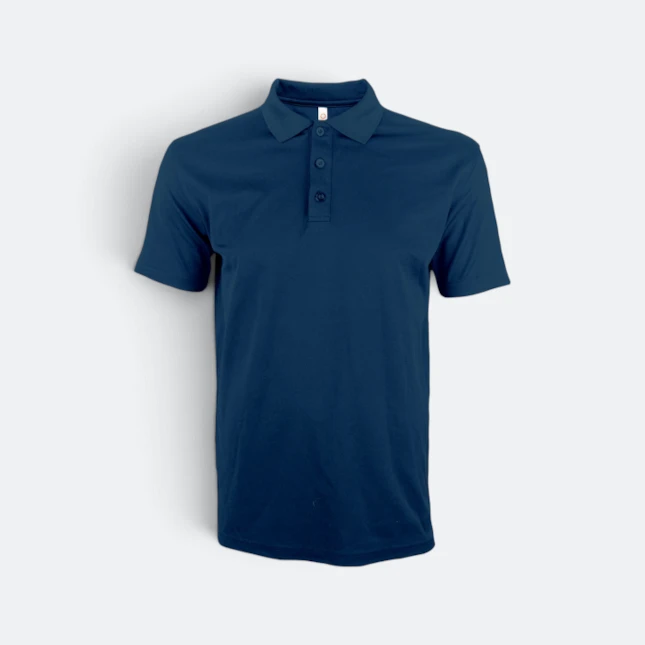 QD74 Quick Dry Short Sleeve CVC Basic Polo Navy Pro Qd74 quick dry short sleeve cvc basic polo navy pro colour view