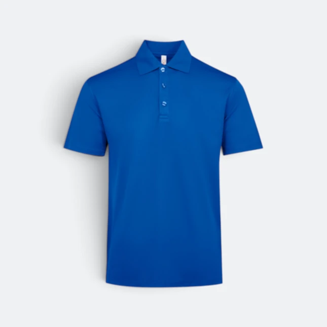 QD74 Quick Dry Short Sleeve CVC Basic Polo Royal Qd74 quick dry short sleeve cvc basic polo royal colour view