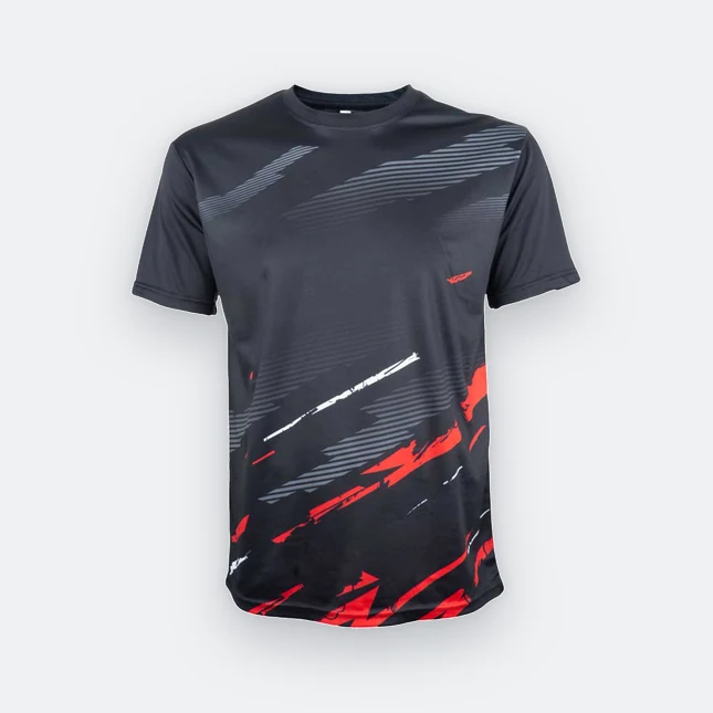 Qd75 quick dry sublimation t-shirt pinstripe brush black colour view