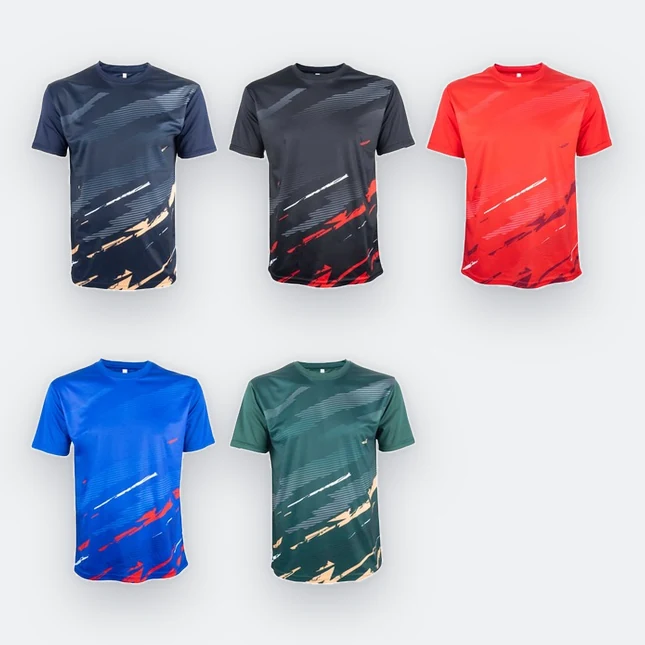 Qd75 quick dry sublimation t-shirt pinstripe brush all colours