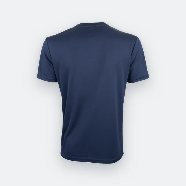 Qd75 quick dry sublimation t-shirt pinstripe brush navy back view