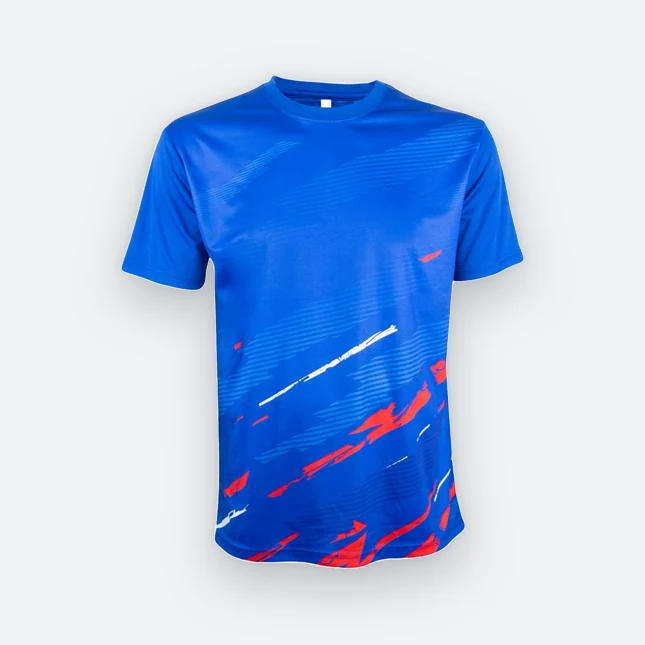 Qd75 quick dry sublimation t-shirt pinstripe brush royal colour view