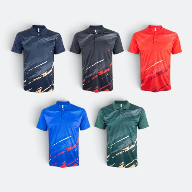 QD76 Quick Dry Sublimation Polo Pinstripe Brush Colours Qd76 quick dry sublimation polo pinstripe brush all colours