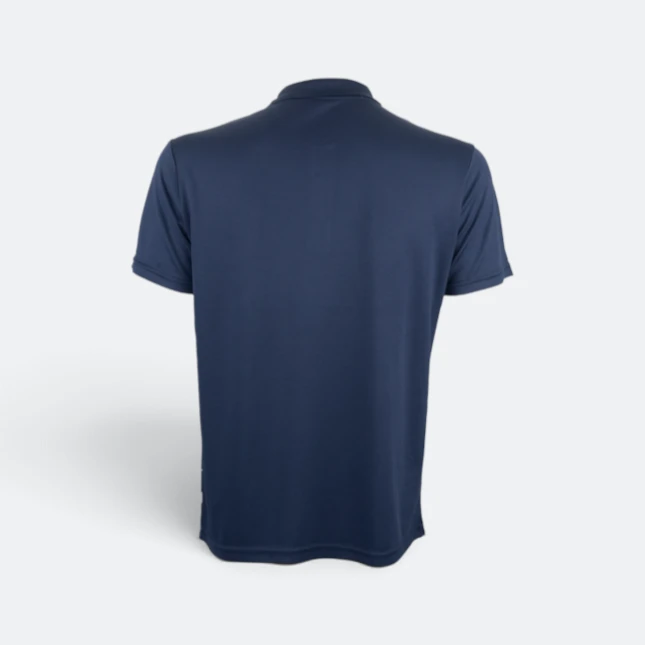 QD76 Quick Dry Sublimation Polo Pinstripe Brush Navy Qd76 quick dry sublimation polo pinstripe brush navy back view