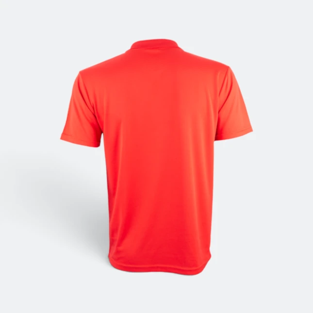 QD76 Quick Dry Sublimation Polo Pinstripe Brush Red Qd76 quick dry sublimation polo pinstripe brush red back view