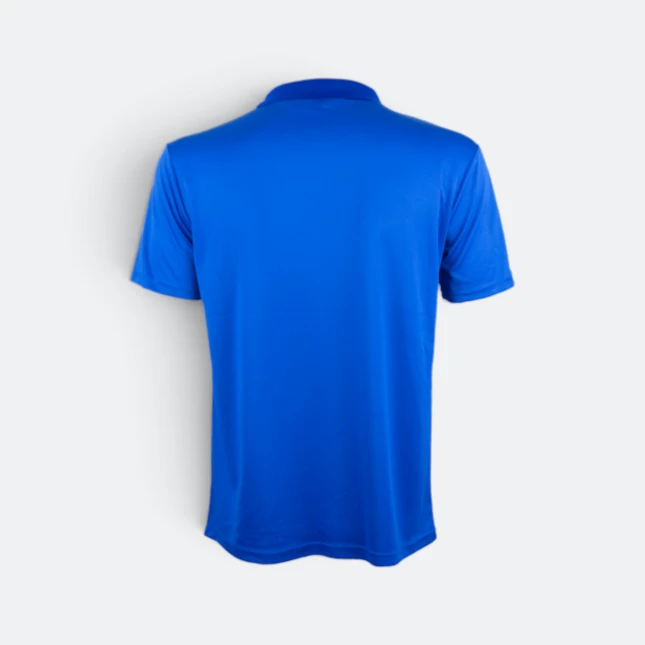 QD76 Quick Dry Sublimation Polo Pinstripe Brush Royal Qd76 quick dry sublimation polo pinstripe brush royal back view