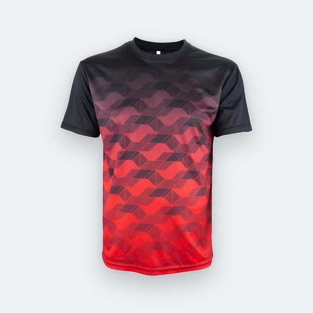 Qd77 quick dry sublimation t-shirt cube fade black colour view