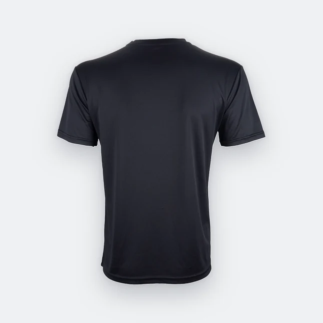 Qd77 quick dry sublimation t-shirt cube fade black back view