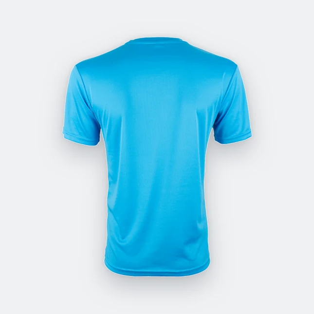Qd77 quick dry sublimation t-shirt cube fade sea blue back view
