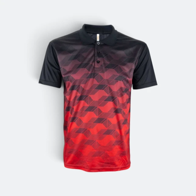 Qd78 quick dry sublimation polo cube fade black colour view