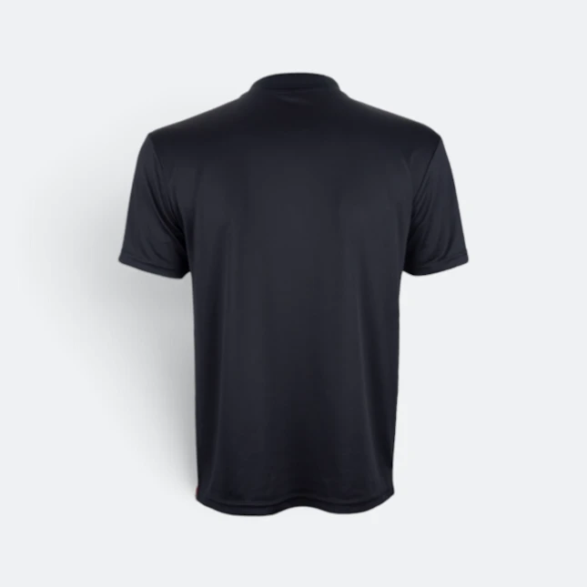 Qd78 quick dry sublimation polo cube fade black back view