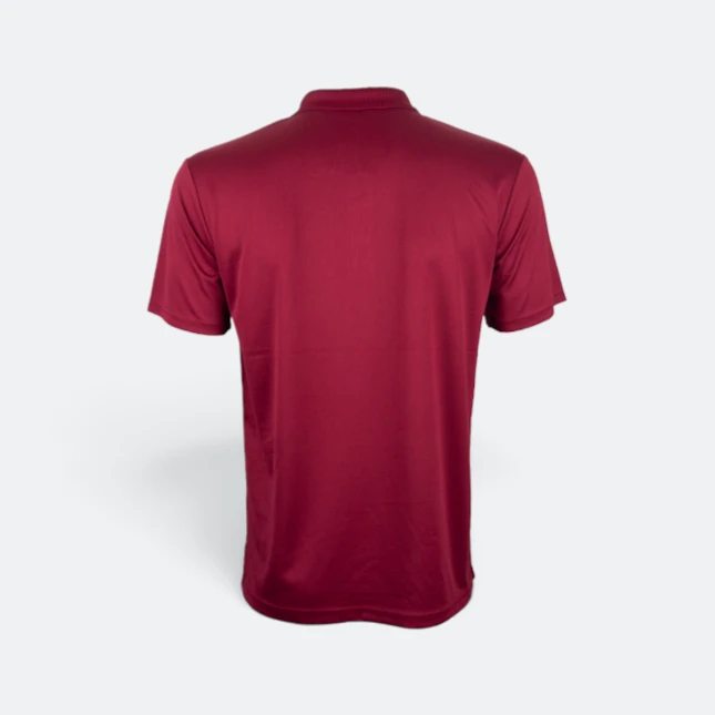 Qd78 quick dry sublimation polo cube fade maroon back view