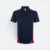 Qd79 quick dry cvc polo shirt cut and sew navy-red colour view