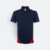 Qd79 quick dry cvc polo shirt cut and sew navy-red b colour view