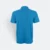 Qd79 quick dry cvc polo shirt cut and sew sea blue back view