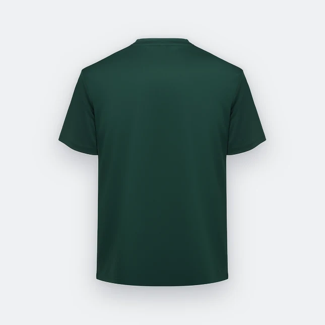 Qd81 quick dry sublimation t-shirt brush stroke gradient forest green back view