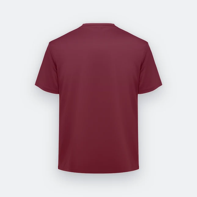 Qd81 quick dry sublimation t-shirt brush stroke gradient maroon back view