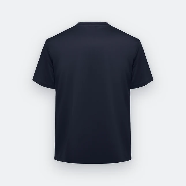 Qd81 quick dry sublimation t-shirt brush stroke gradient navy back view